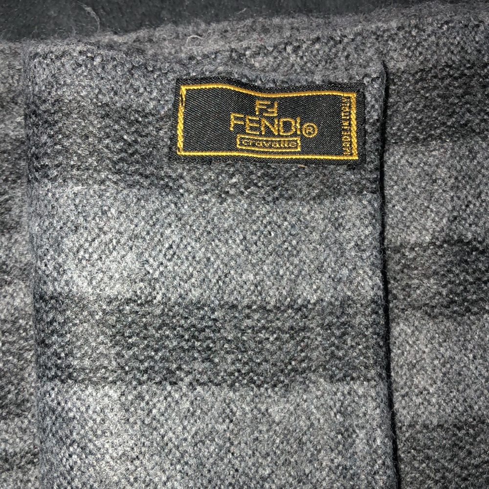 Fendi Zucca vintage authentic 100% wool scarf